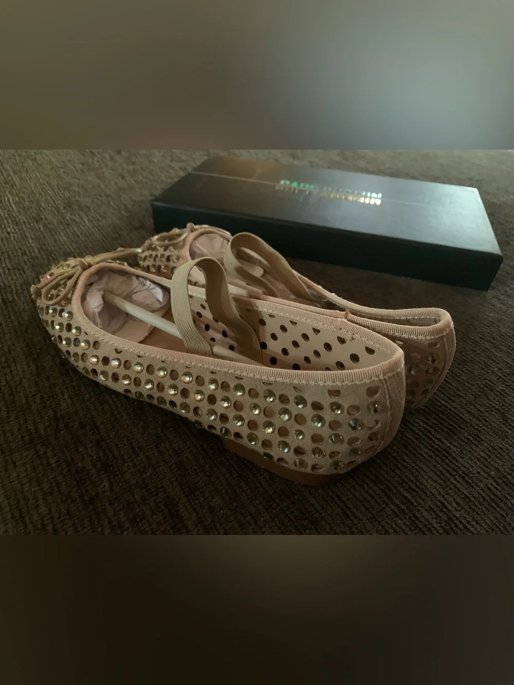 Cape Robbin Lauralee rhinestone bow ballet flats